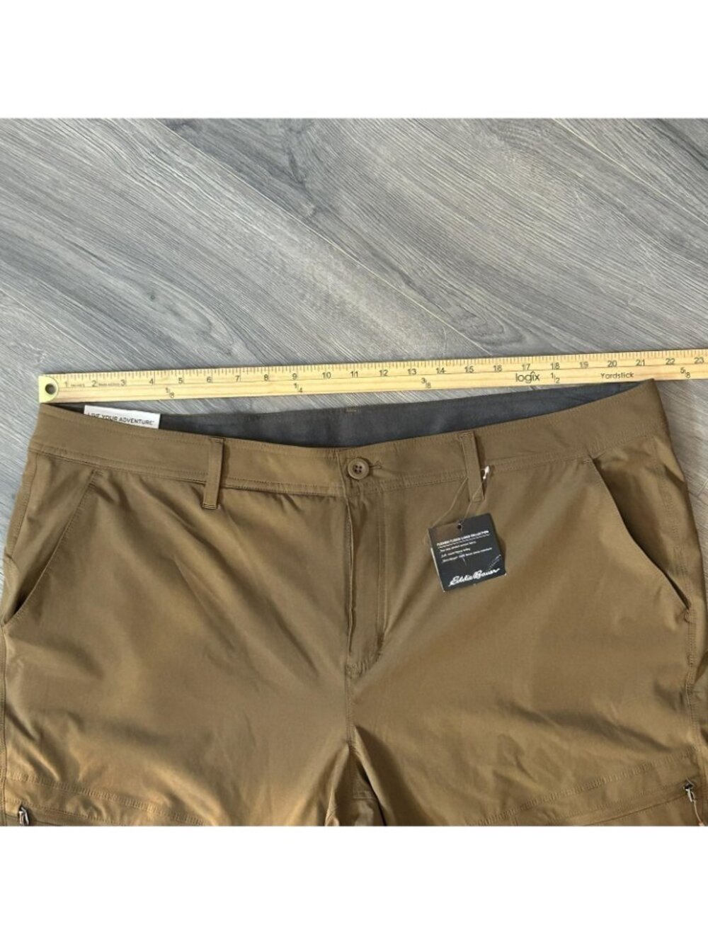 Eddie Bauer Pants Womens 22W Hazelnut Flexion Lined 2.0 Fleece Lined Straight - Picture 3 of 14
